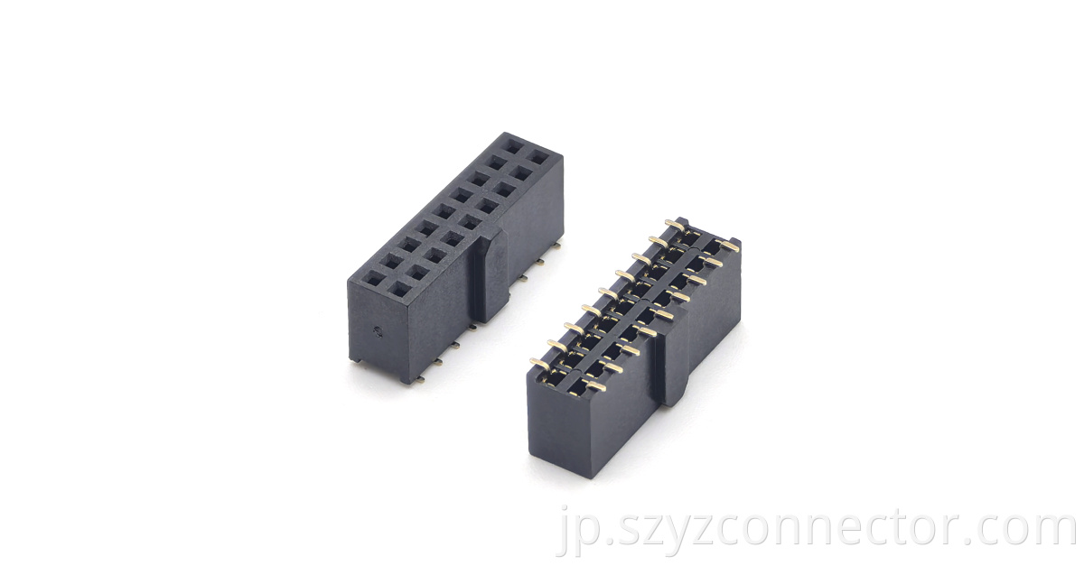 2.54mm Female header Dual Row SMT 18P